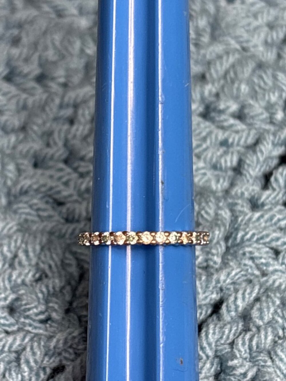 Clear Rhinestone Silvertone Ring Size 7.5 - Picture 2 of 3